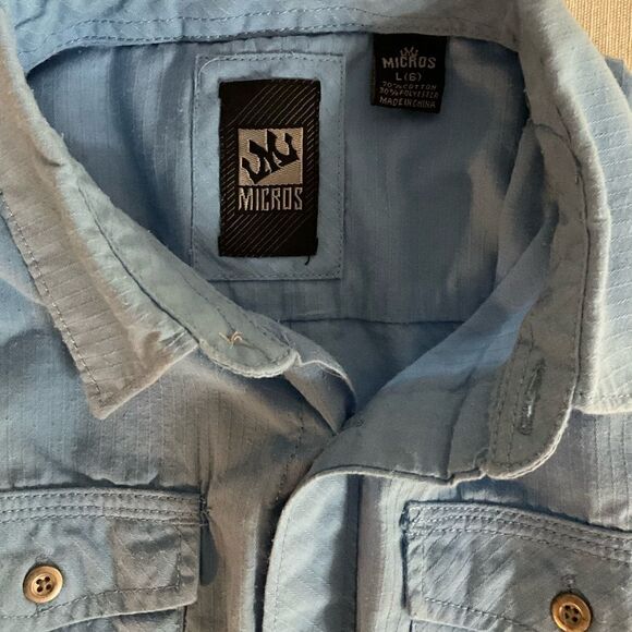 Micros Boys Button Down Short Sleeve Tee Shirt - Picture 3 of 3